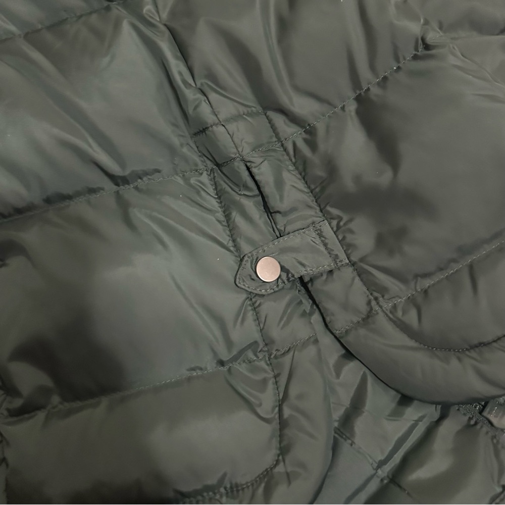 J.JILL/2 Way Zipper Quilted Puffer Vest/Hunter Green/Size: M-Petite - Picture 10 of 14